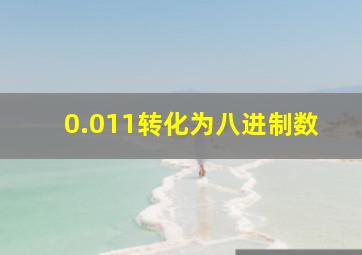 0.011转化为八进制数