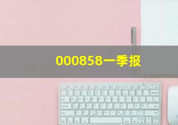 000858一季报