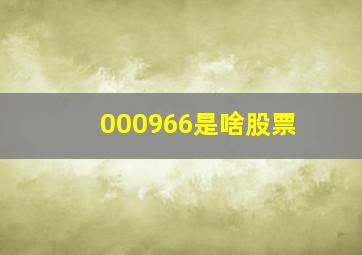 000966是啥股票