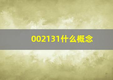 002131什么概念