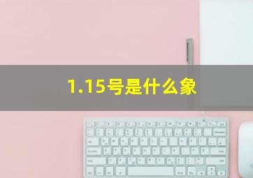 1.15号是什么象