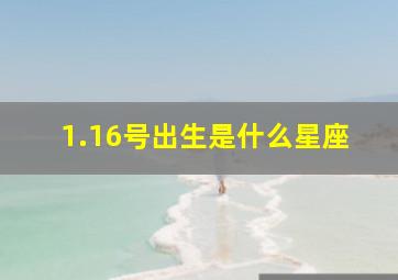 1.16号出生是什么星座