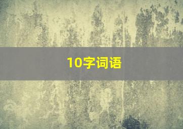 10字词语