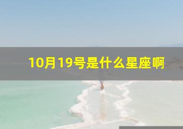 10月19号是什么星座啊