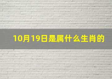 10月19日是属什么生肖的