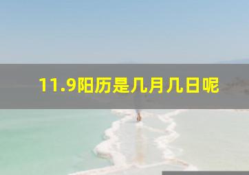 11.9阳历是几月几日呢