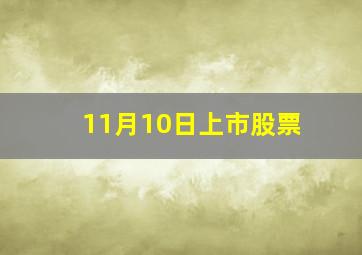 11月10日上市股票