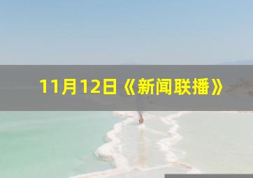 11月12日《新闻联播》