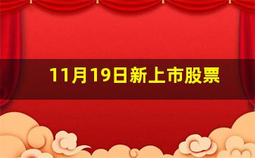 11月19日新上市股票