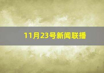 11月23号新闻联播