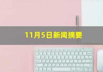 11月5日新闻摘要