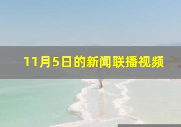 11月5日的新闻联播视频