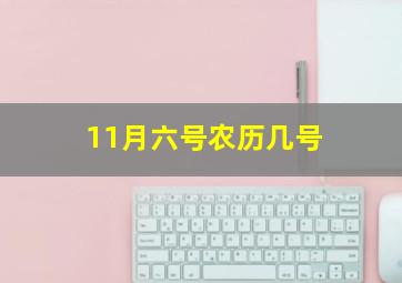 11月六号农历几号