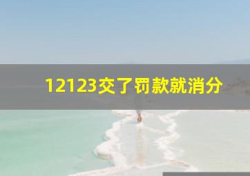 12123交了罚款就消分