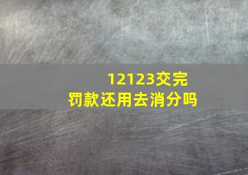 12123交完罚款还用去消分吗