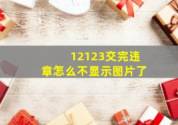 12123交完违章怎么不显示图片了