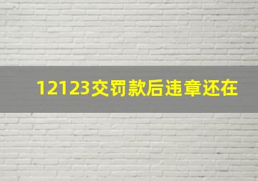 12123交罚款后违章还在