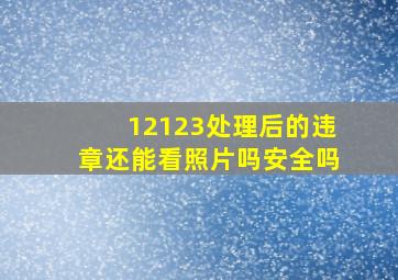 12123处理后的违章还能看照片吗安全吗