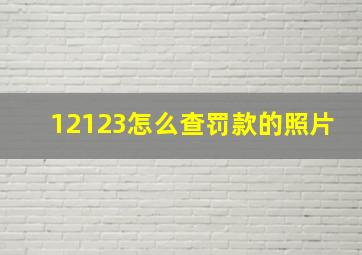 12123怎么查罚款的照片