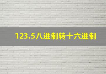 123.5八进制转十六进制