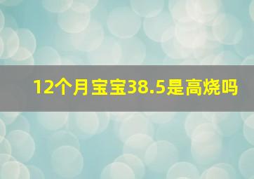 12个月宝宝38.5是高烧吗