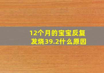 12个月的宝宝反复发烧39.2什么原因