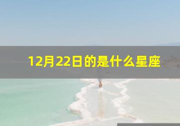 12月22日的是什么星座