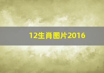 12生肖图片2016