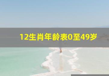 12生肖年龄表0至49岁