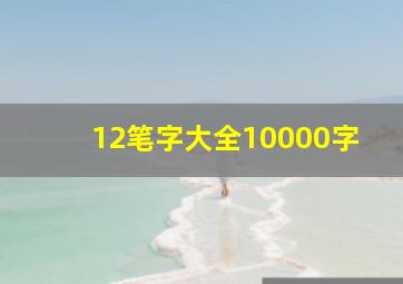 12笔字大全10000字