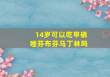 14岁可以吃甲硝唑芬布芬马丁林吗