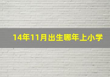 14年11月出生哪年上小学