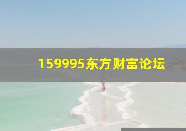 159995东方财富论坛