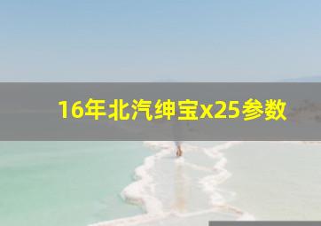 16年北汽绅宝x25参数