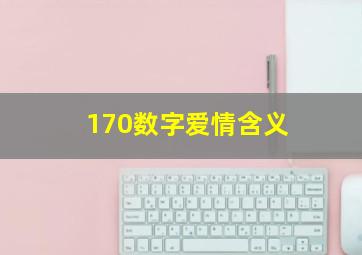 170数字爱情含义