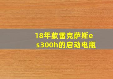 18年款雷克萨斯es300h的启动电瓶