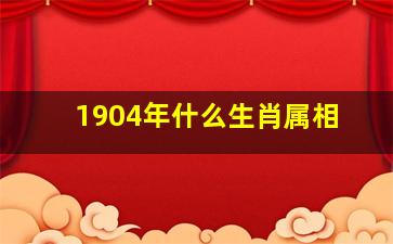 1904年什么生肖属相