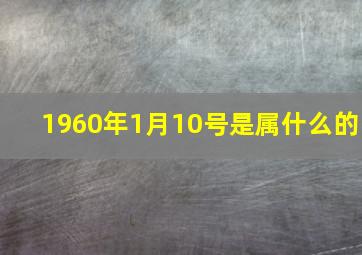 1960年1月10号是属什么的