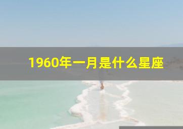 1960年一月是什么星座