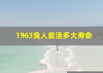 1963兔人能活多大寿命