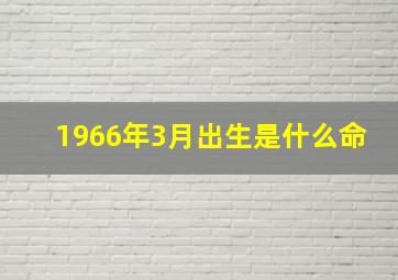 1966年3月出生是什么命