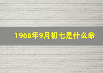 1966年9月初七是什么命