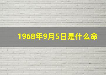 1968年9月5日是什么命