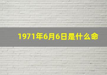 1971年6月6日是什么命