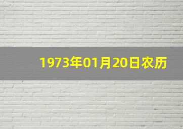 1973年01月20日农历