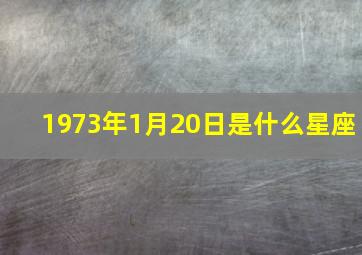 1973年1月20日是什么星座