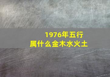 1976年五行属什么金木水火土