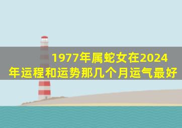 1977年属蛇女在2024年运程和运势那几个月运气最好