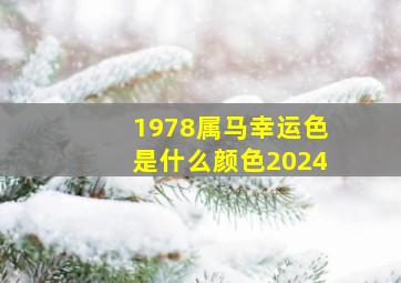 1978属马幸运色是什么颜色2024