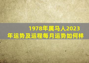 1978年属马人2023年运势及运程每月运势如何样